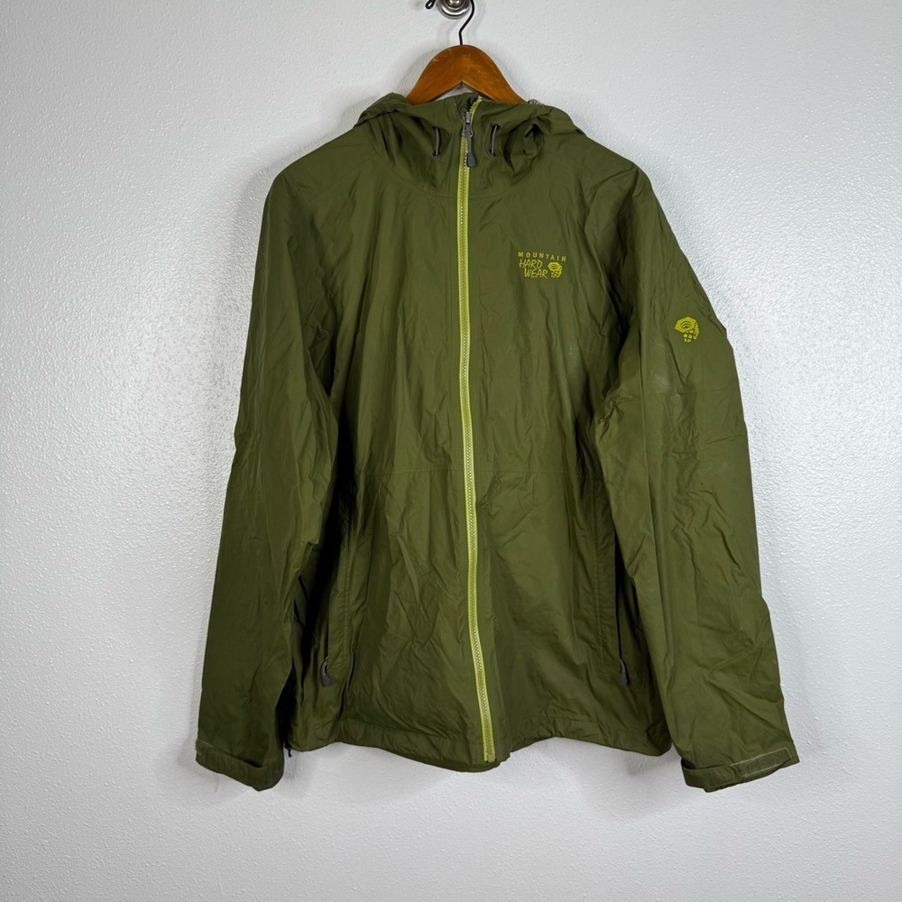 Mountain Hardwear Olive Green Hooded Windbreaker
